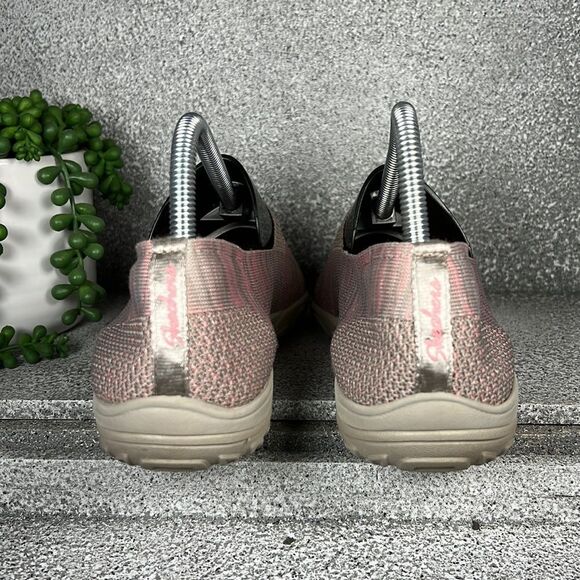 Skechers Classic Fit Memory Foam Slip On Sneakers Shoes Pink Size 8 - Picture 4 of 8